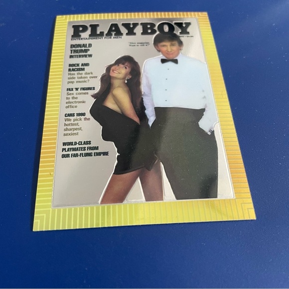 90s Vintage Donald Trump Playboy Chromium Cover Card Collectors 1995 #85 - Picture 5 of 7